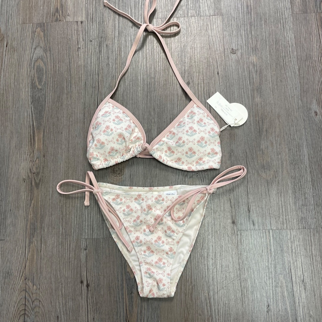 Ivory Blossom Rylee + Cru Bikini Set, 12Y