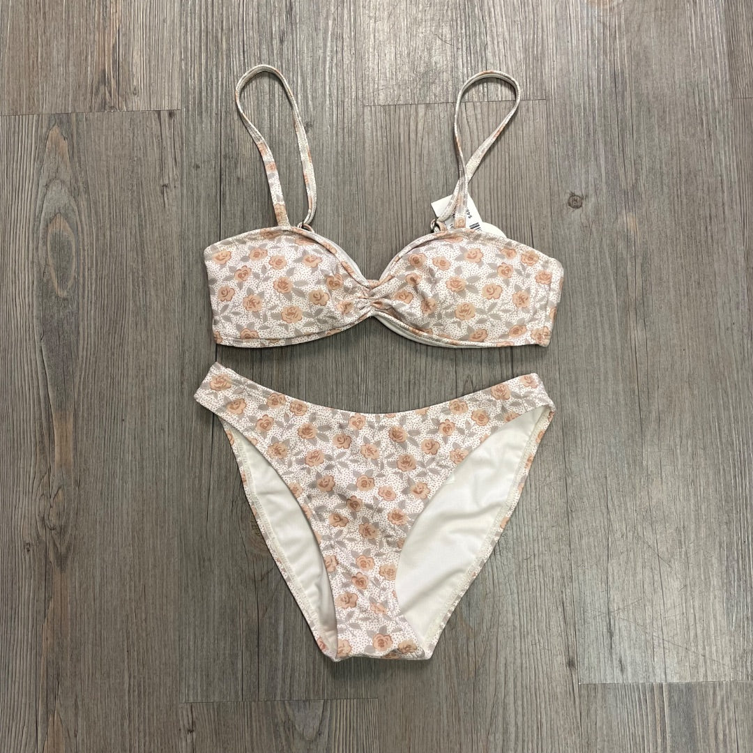 Ivory Floral Rylee + Cru Bikini Set, 12Y