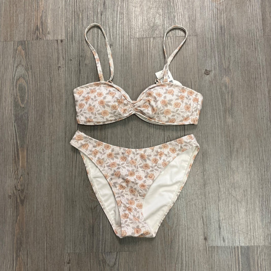 Ivory Floral Rylee + Cru Bikini Set, 12Y