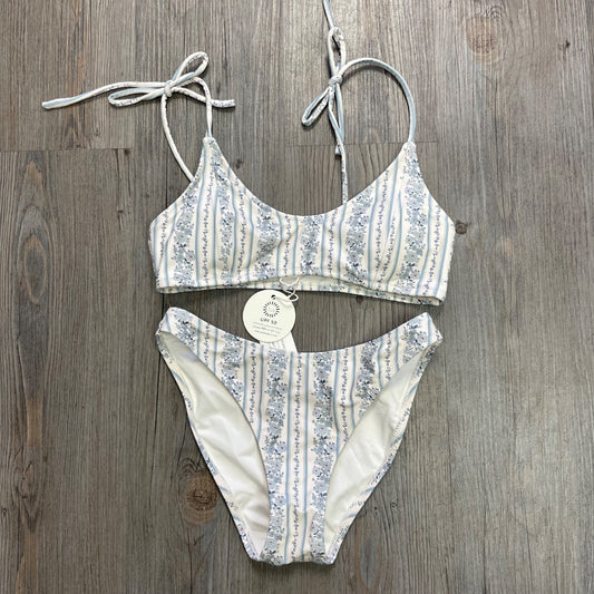 Blue Floral Rylee + Cru Alba Bikini Set, 12Y