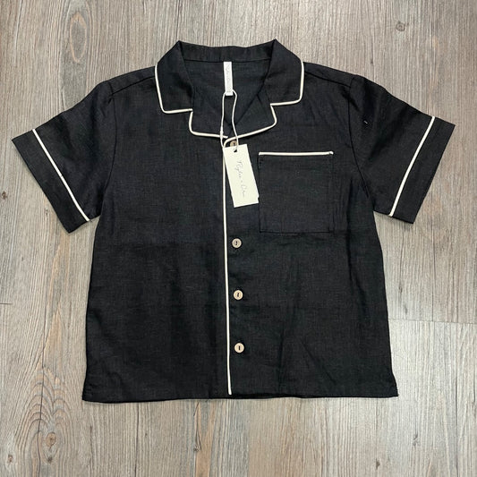 Black Rylee+ Cru Linen Shirt, 4-5Y