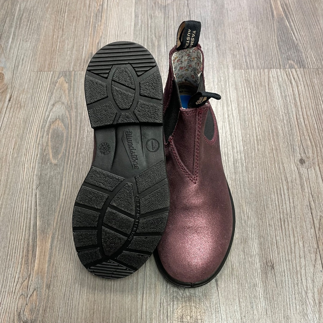 Glitter Rose Pink Blundstone Elastic Side Boot, 2Y
