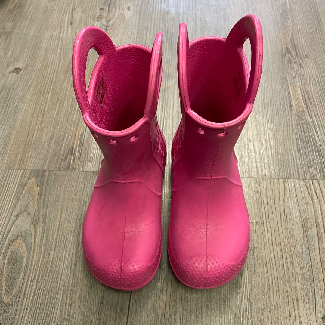 Pink Crocs Rain Boots, 10T