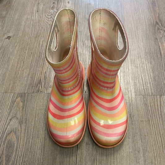 Stripe UGG Rain Boots, 11Y