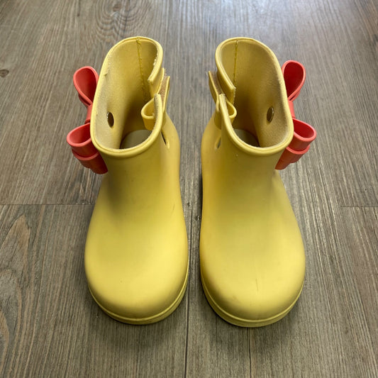 Yellow Mini Melissa Rain Boots, 9T