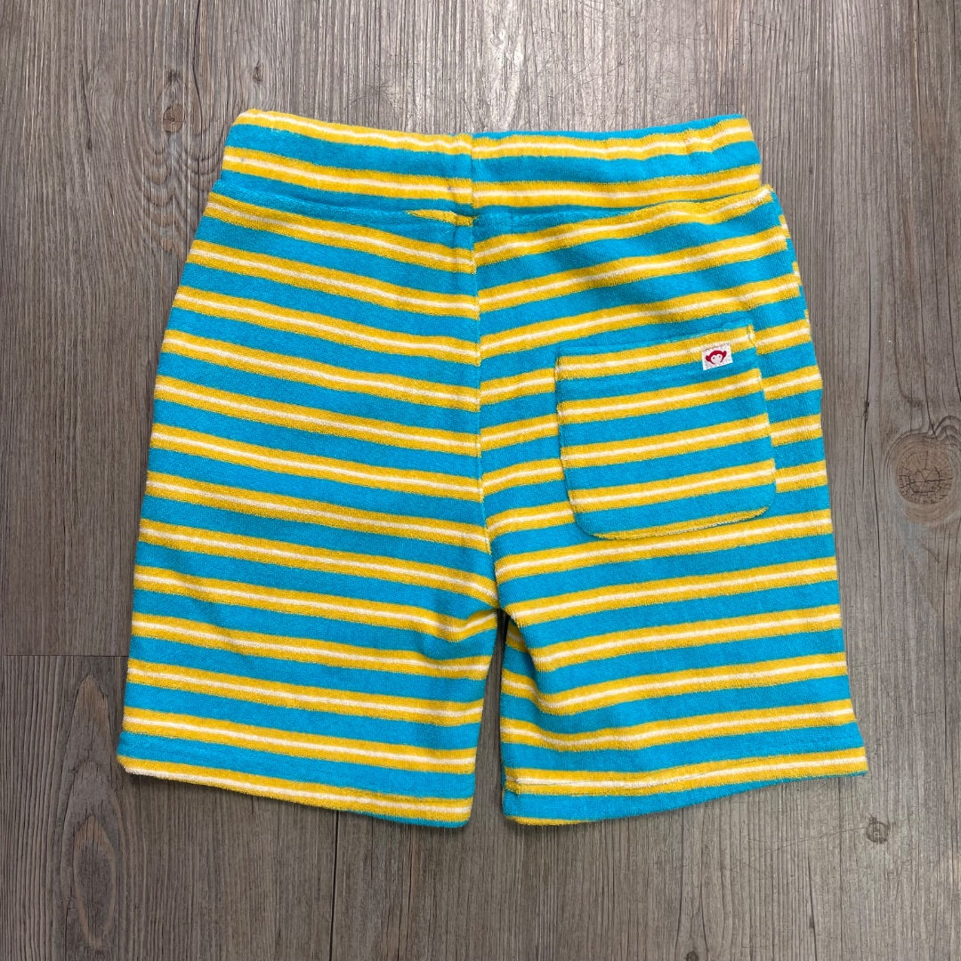 Blue,Yellow Appaman Sunrise Stripe Preston Shorts, 6Y