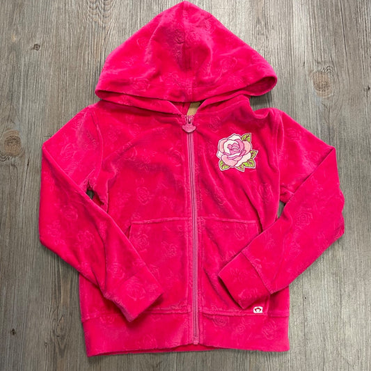 Pink Appaman Rose Zip Hoodie, 6Y