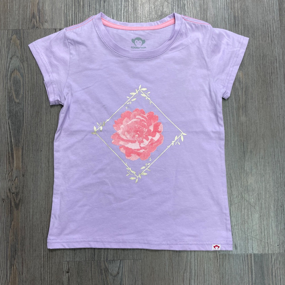 Lavender Appaman Rose Lilian Boxy Tee, 6Y