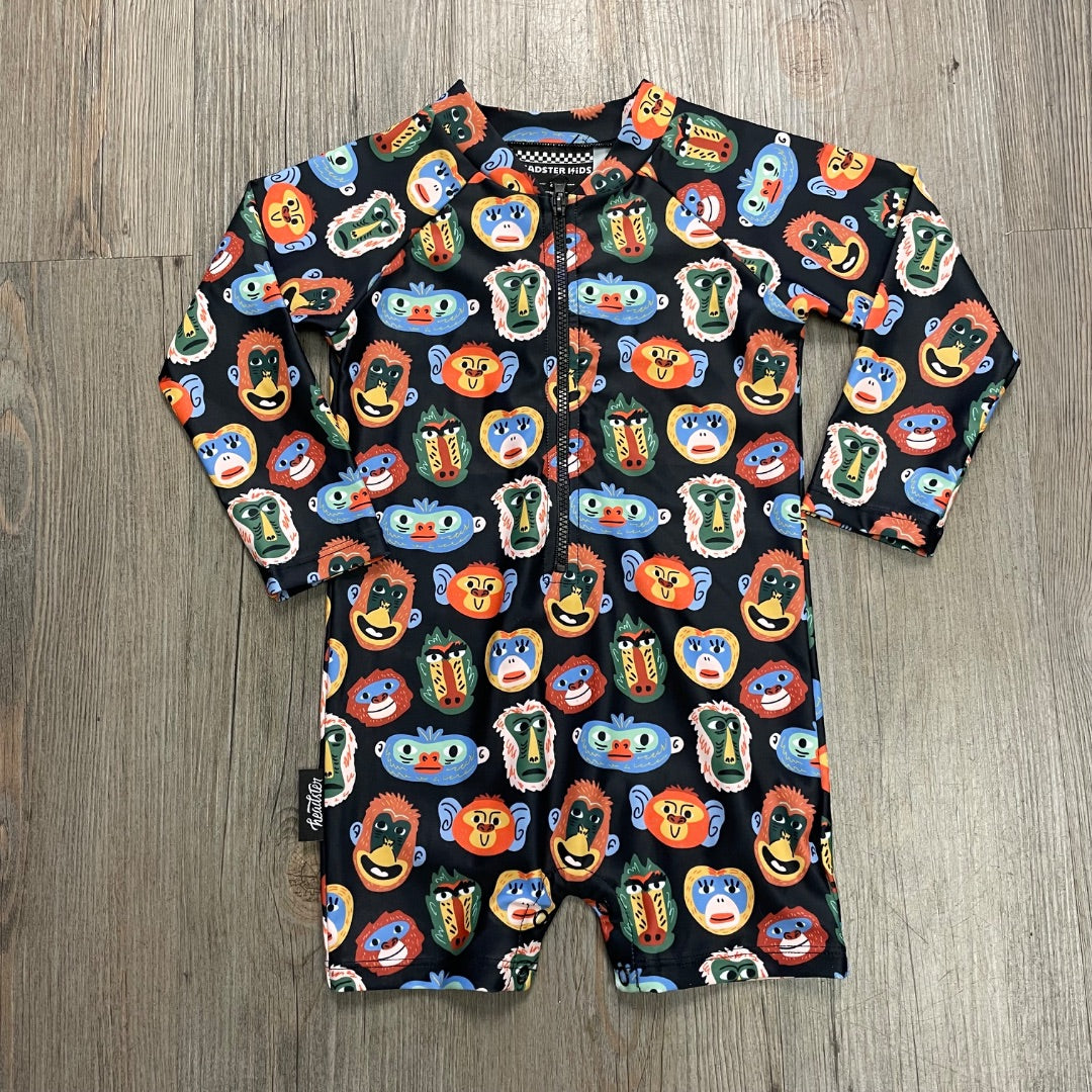 Monkey Buisiness Headster Swim Suit LS, 2Y