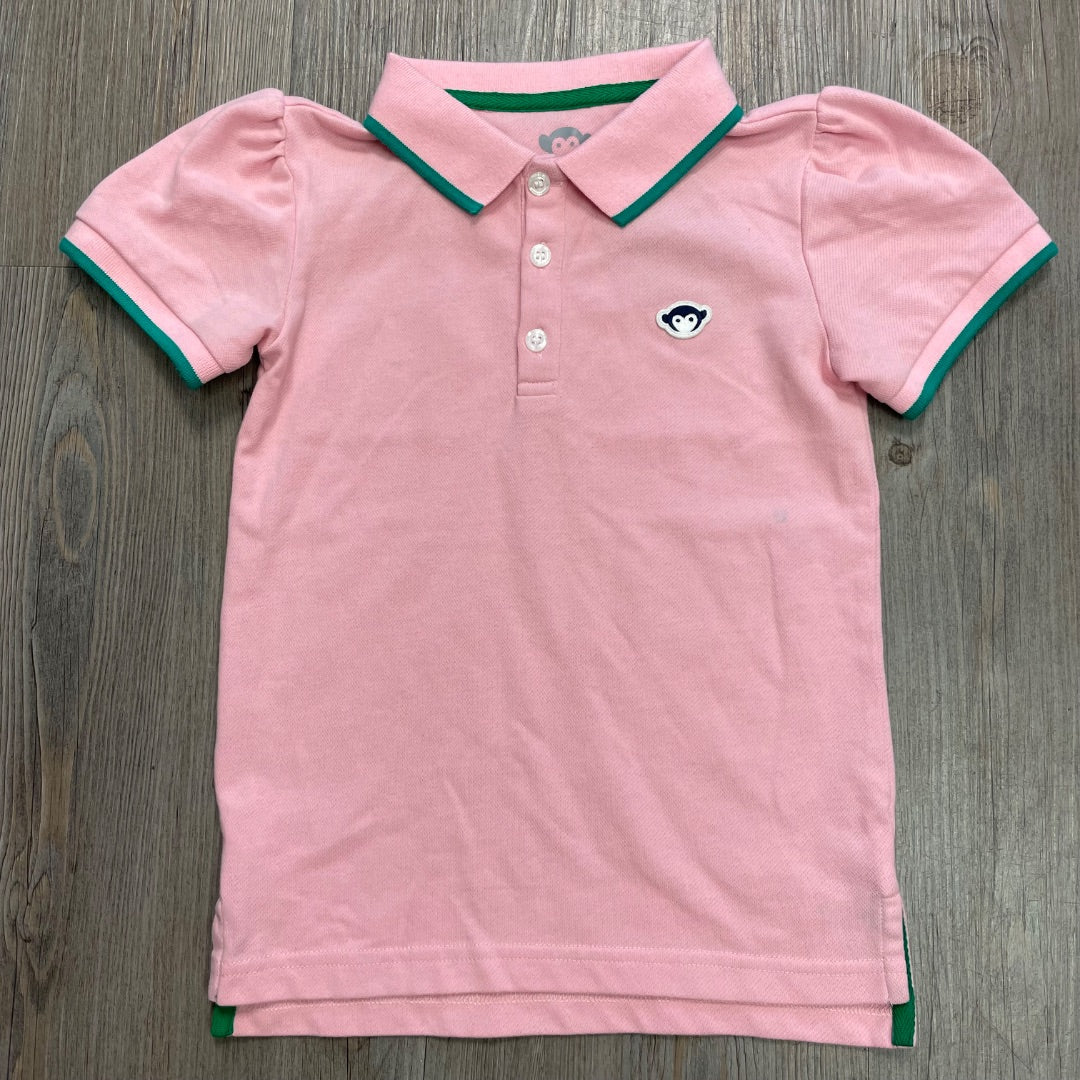 Pink+ Green Appaman Puff Sleeve Polo, 6Y
