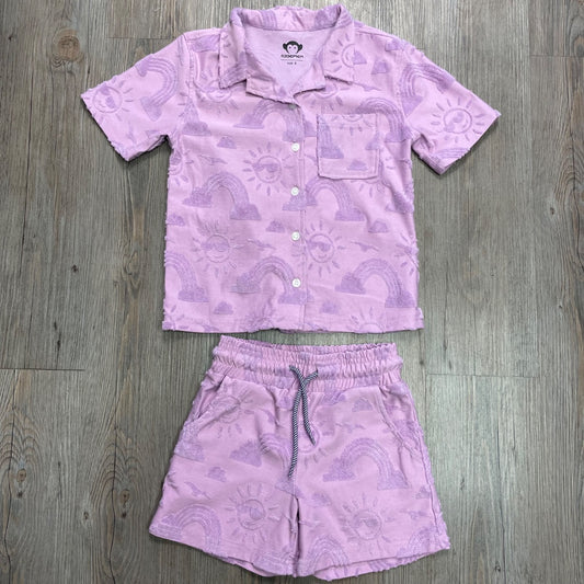 Lilac Appaman Sunny Days Resort Shirt Set, 6Y