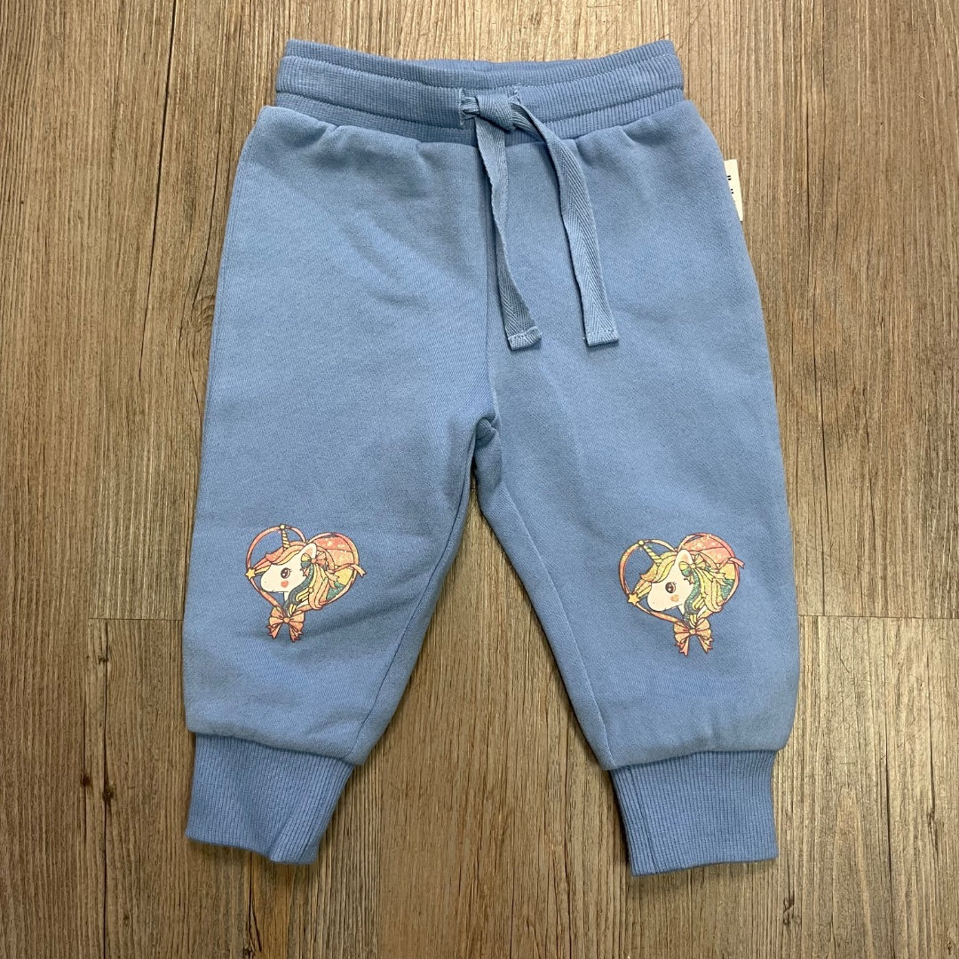 Blue Hux Baby Whimsical Unicorn Track Pants, 6-12M