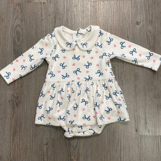 Hearts And Bows Hux Baby Pointelle Romper, 3-6M