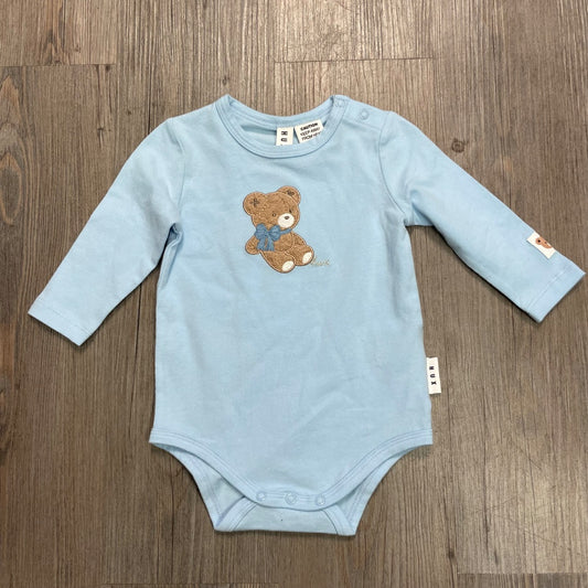 Blue Hux Baby Long Sleeve Body Suit, 3-6M