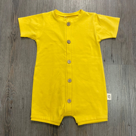 Therry Banana Little Yogi Short Sleeve Romper, 6-12M
