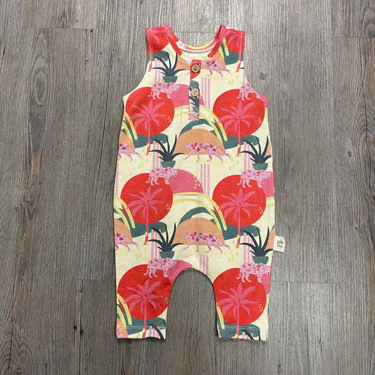 Retro Jungle Little Yogi Sleeveless Romper Dress, 12-18M