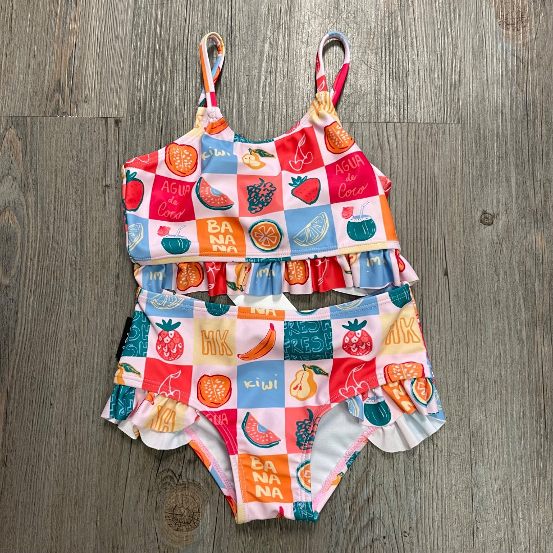 Fruity Fiesta Soft Pink Headster 2PC Swimsuit, 6Y