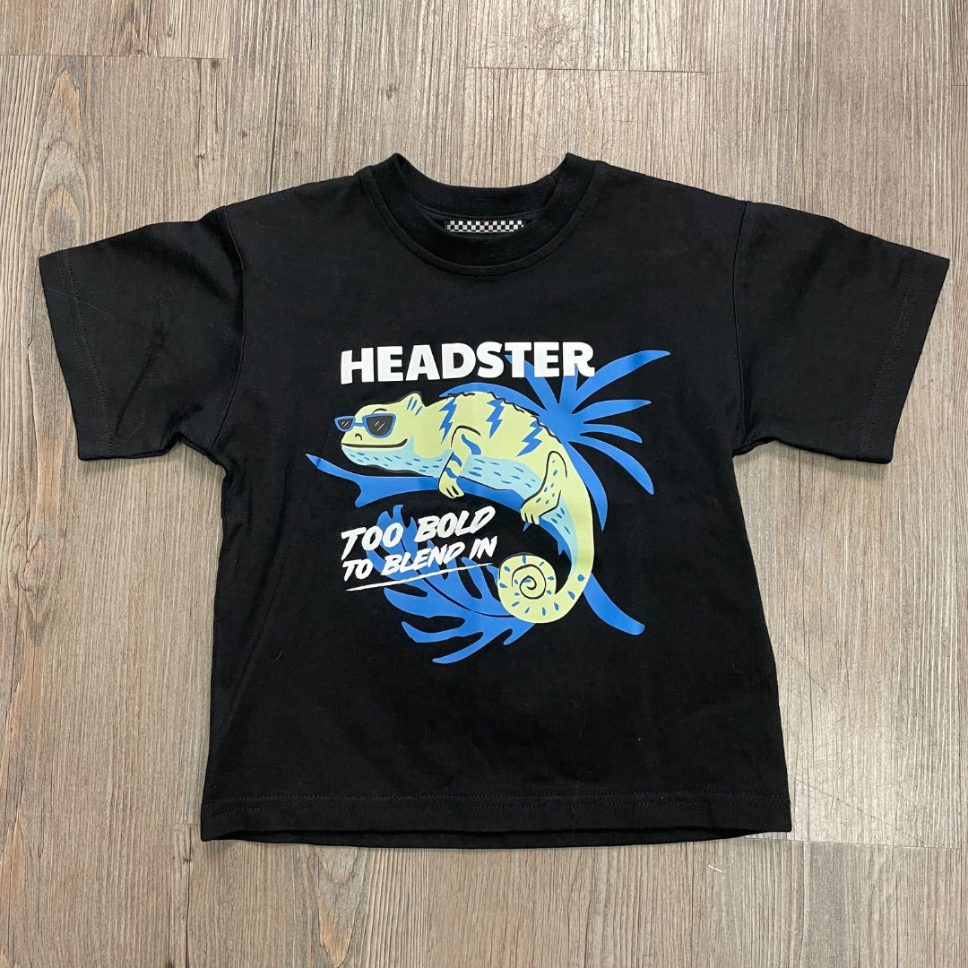 Black Headster Mister Chameleon T-Shirt, 4Y
