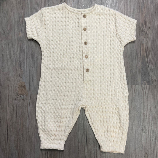 Natural Quincy Mae Relaxed Bubble Romper, 3-6M