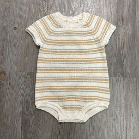 Butterscotch Stripe Quincy Mae Rowan Romper, 3-6M