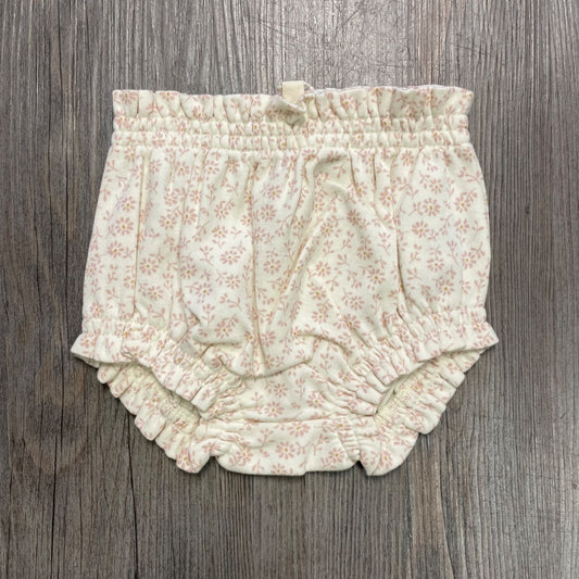 Ditsy Ivory Quincy Mae Gathered Bloomer, 3-6M