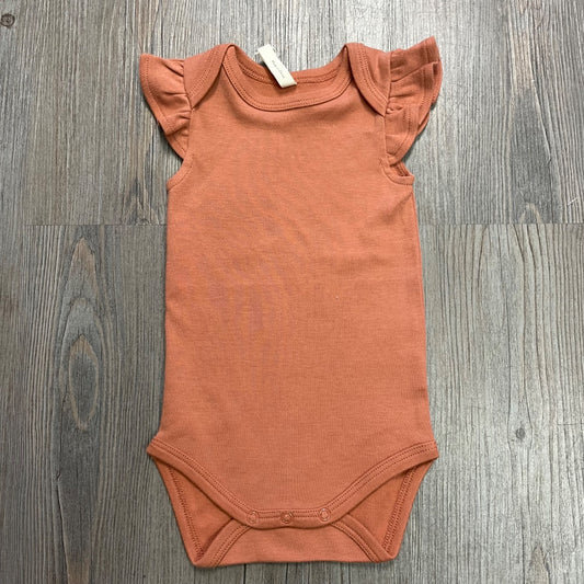 Poppy Quincy Mae Flutter Sleeve Bodysuit, 3-6M