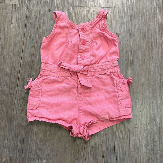 Pink Oshkosh Romper, 12M