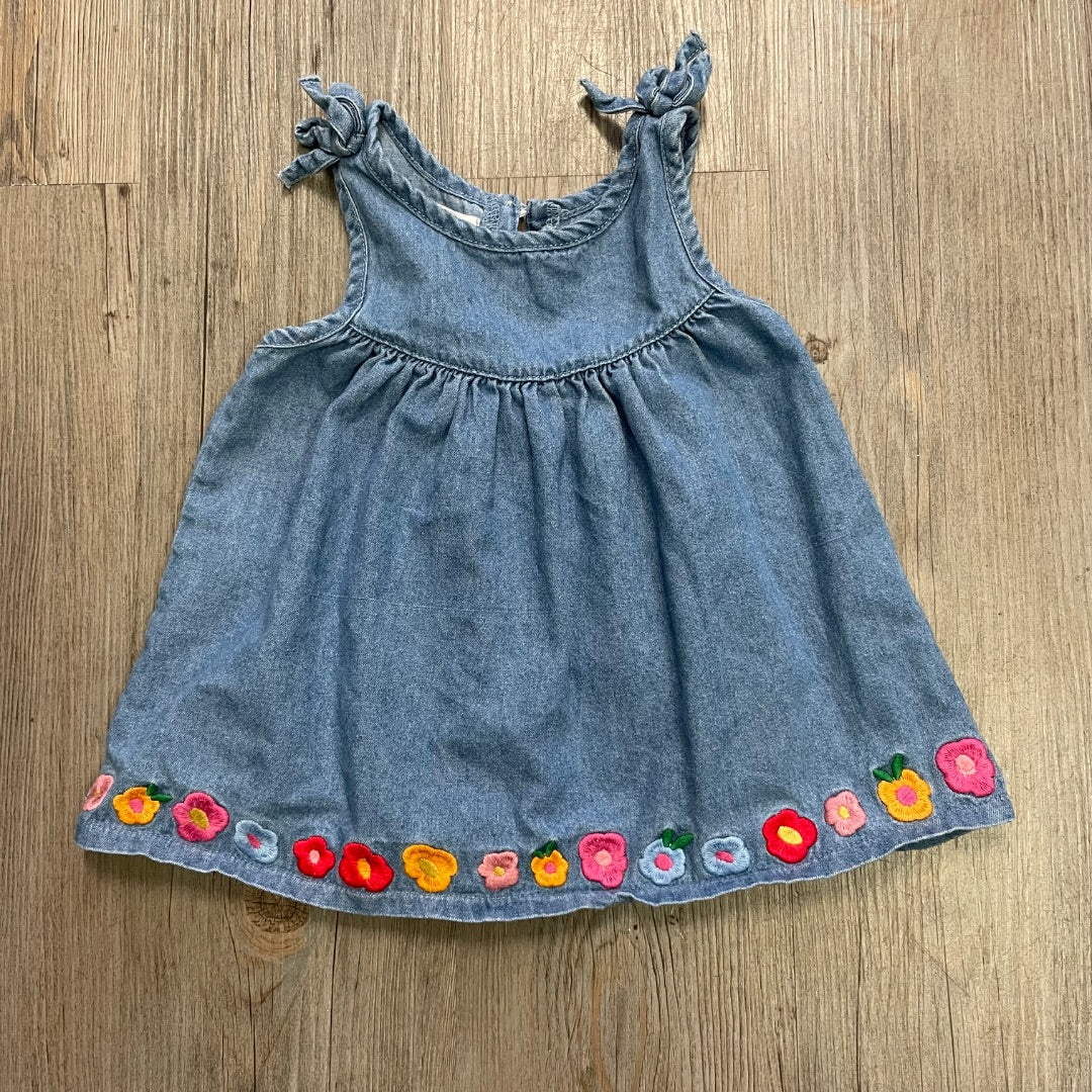 Floral Mud Pie Denim Dress, 12-18M