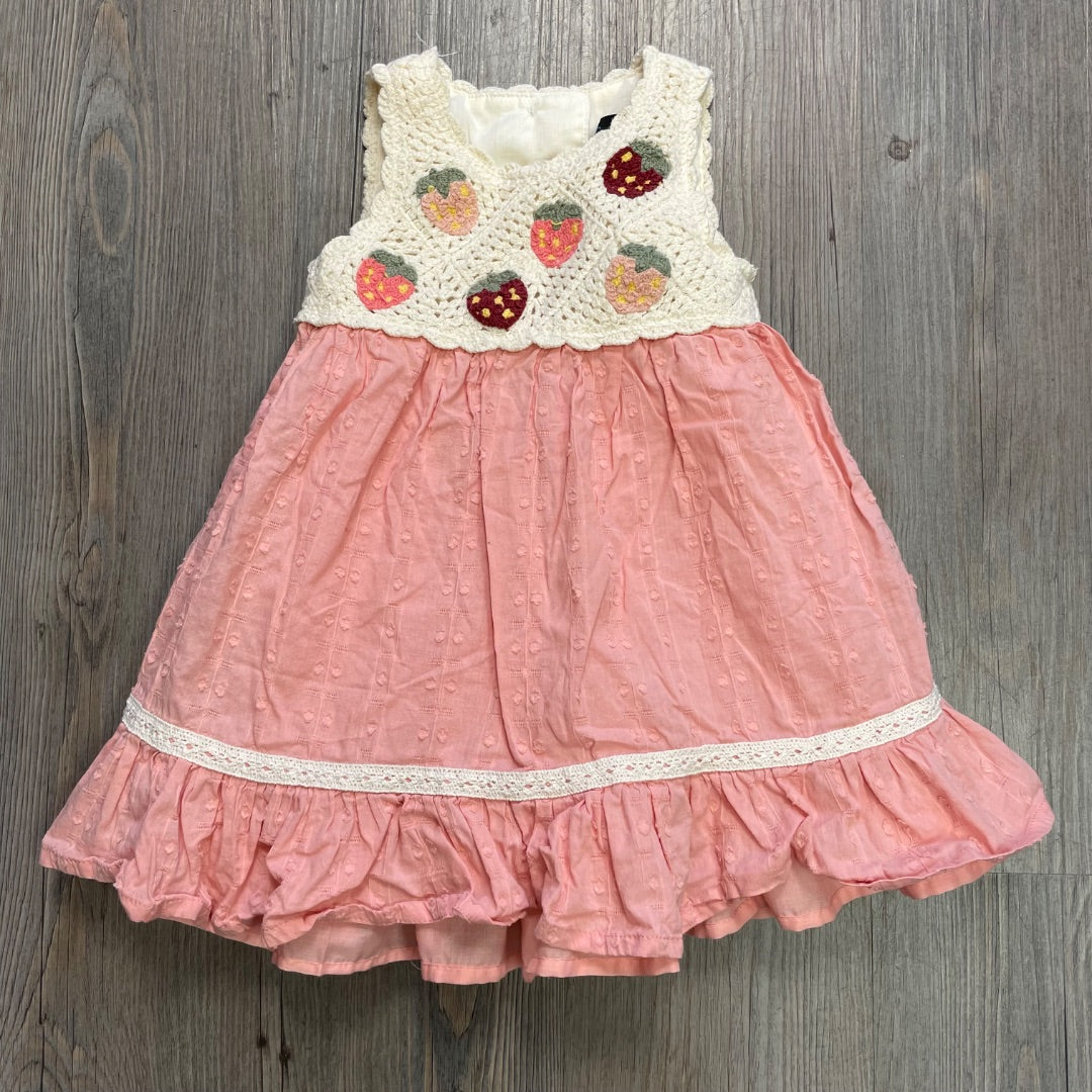 Strawberry Cynthia Rowley Embroidered Dress, 24M