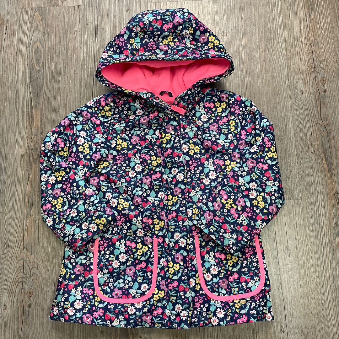 Floral Carters Fleecelined Rain Jacket, 4Y