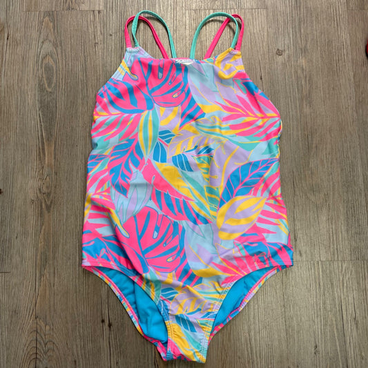 Floral Speedo Bathing Suit Onepiece, 14Y