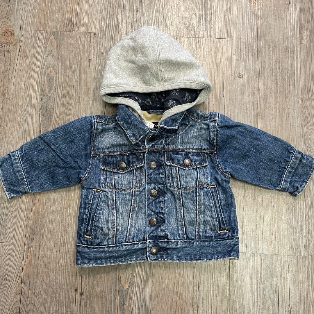 Blue Gap Hooded Jean Jacket, 12-18M
