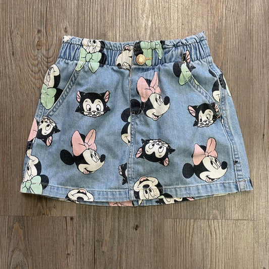 Blue H&M Denim Mickey Skirt, 5Y