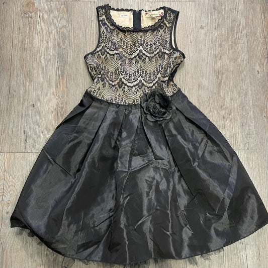 Black/ Gold Speechless Sleeveless Dress, 8Y
