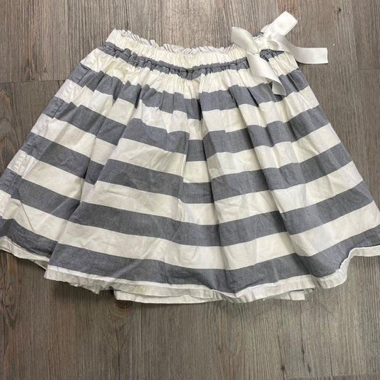 Grey White Stripe Oshkosh Lined Skirt, 10Y