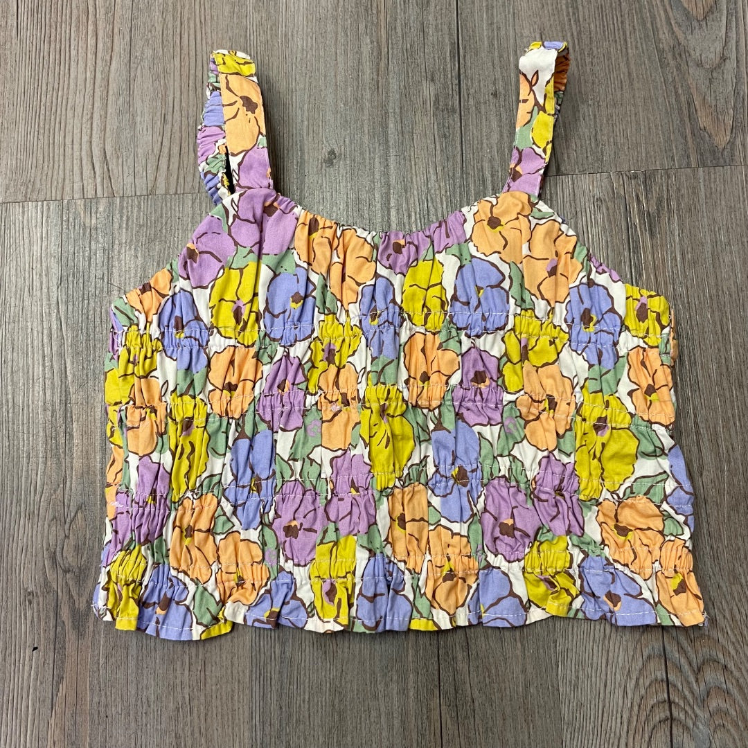 Floral Zara Gathered Tank Top, 7Y