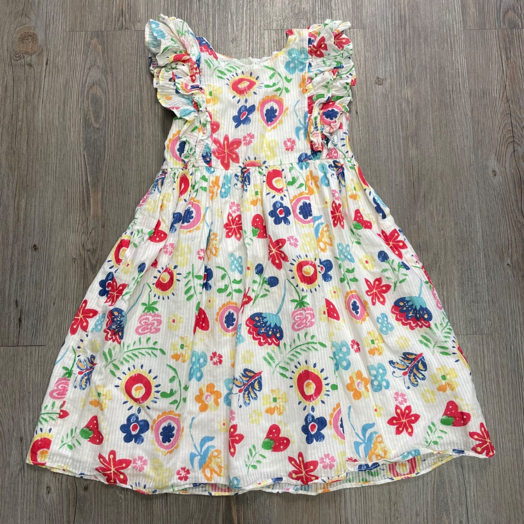 Floral Pipa & Julie Ruffle Sleeve Dress, 6Y
