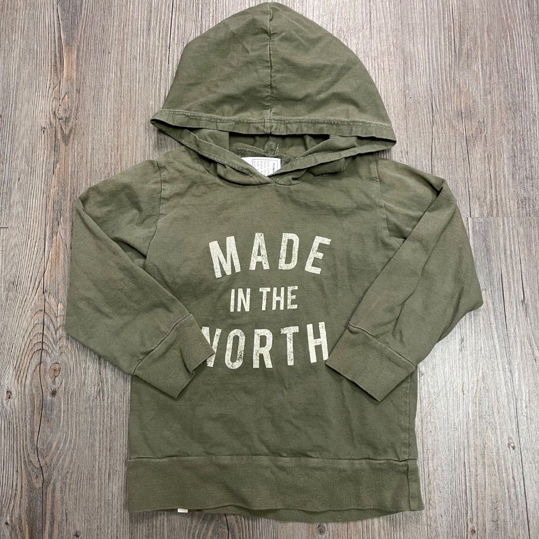 Olive Mini Mioche Pullover Hooodie, 3-4Y