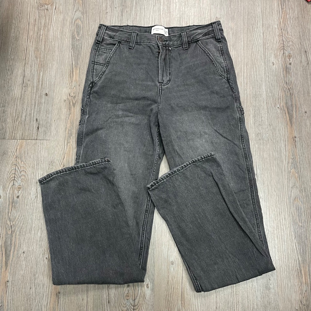 Black Abercrombir Buggy Jeans, 15-16Y