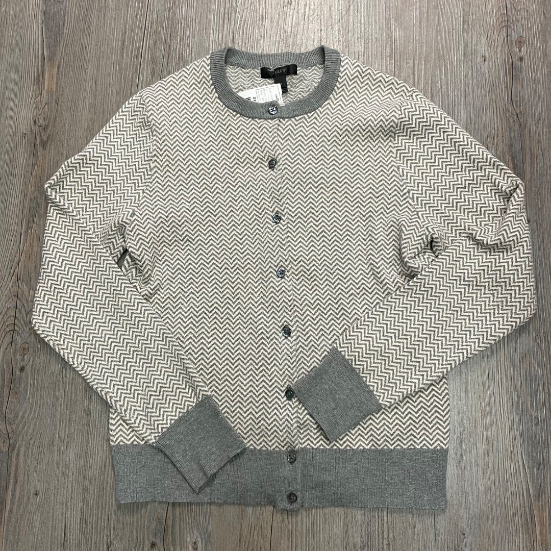 Herringbone Grey Crewcuts Cardigan, 14Y