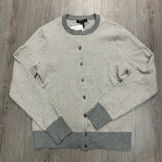Herringbone Grey Crewcuts Cardigan, 14Y