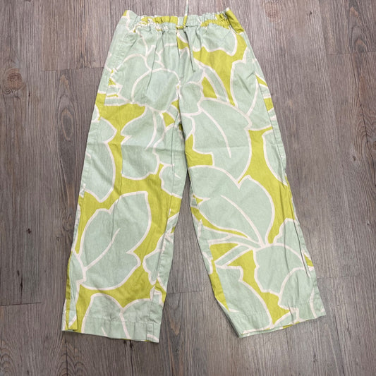 Leaf Print Zara Elastic Waist Pants, 6Y