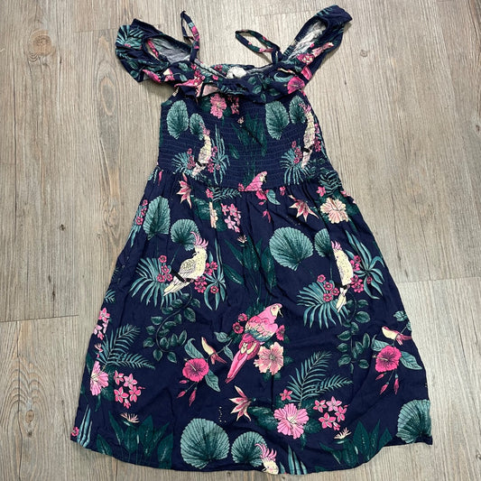 Navy Pink H&M Floral Dress, 8Y