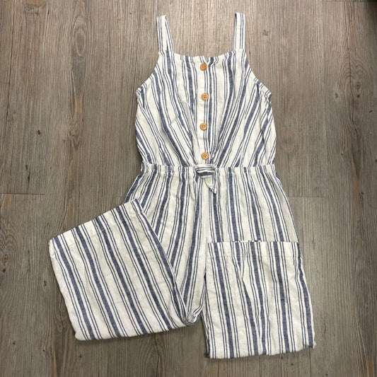 Blue Stripe Oshkosh Jumpsuit, 7Y