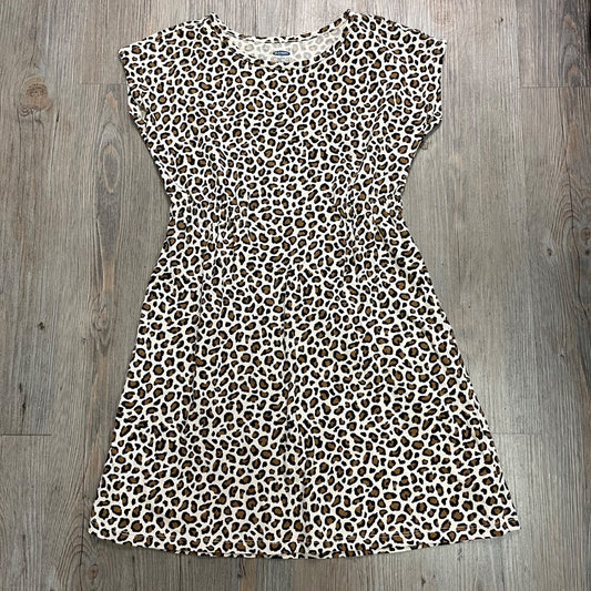 Brown Black White Old Navy Leopard Dress, 10-12Y