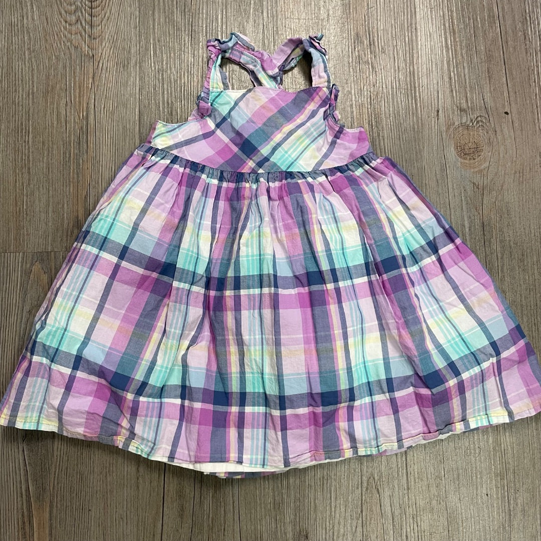 Purple Yellow Blue Oshkosh Plaid Dress, 18M