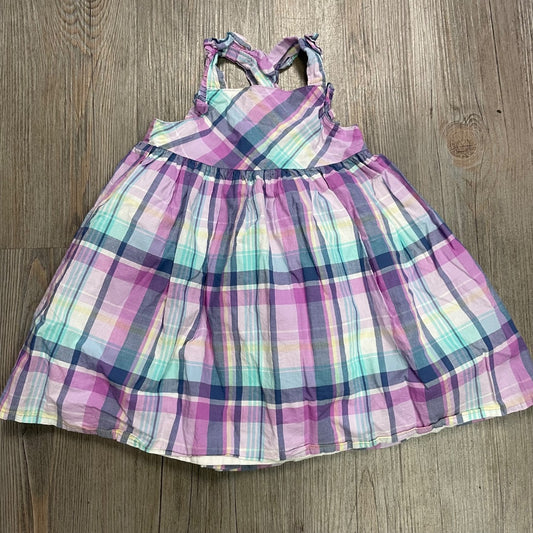 Purple Yellow Blue Oshkosh Plaid Dress, 18M