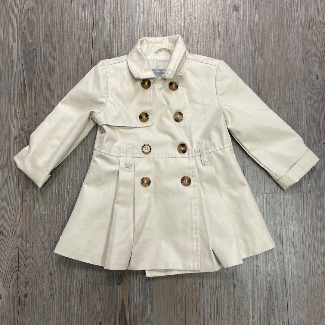 Beige Tahari Trench Coat, 12M