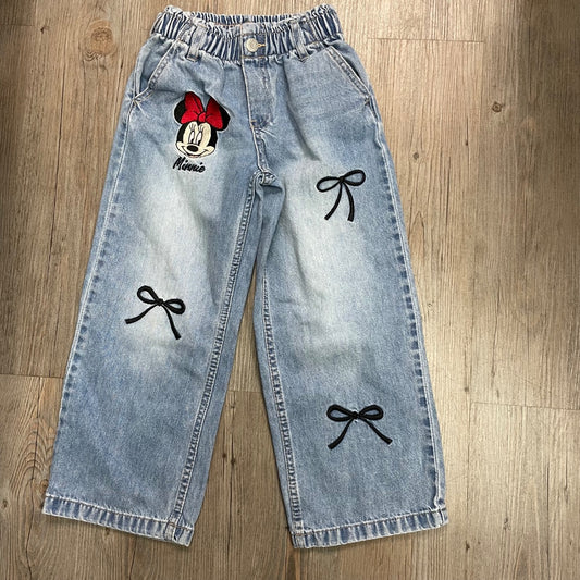 Blue H&M Minnie Wide Leg Jeans, 6-7Y