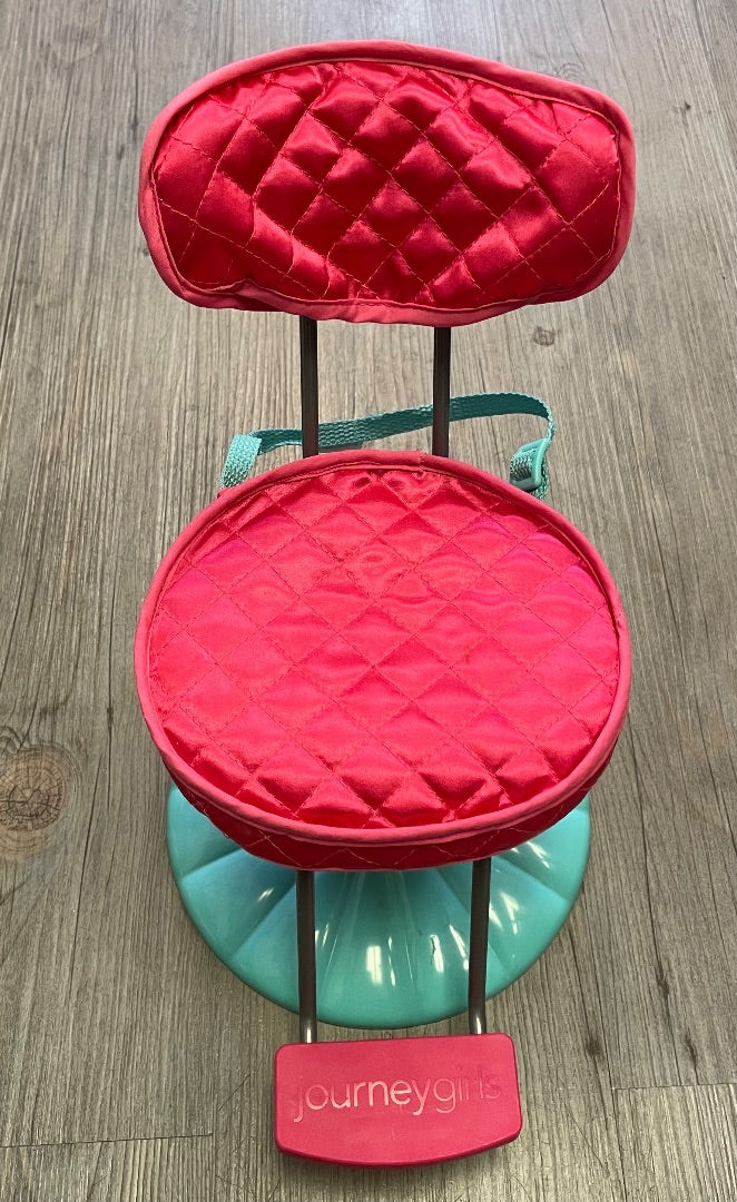Pink journey girls doll salon chair